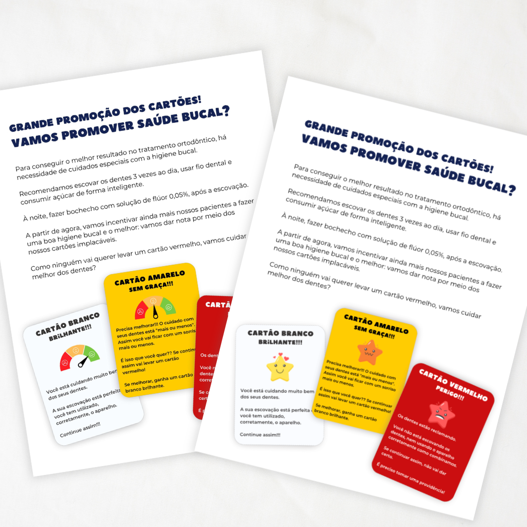 Cartões de Avaliação da Escovação